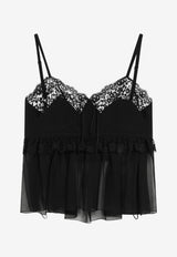 Chloé Crepe De Chine Cami Top Black CH26AHT17005/T_CHLOE-001