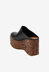 Chloé Maxime 80 Leather Wedge Mules Black CH26A21BYR/T_CHLOE-001