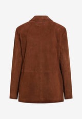 Golden Goose DB Robyn Suede Blazer Brown GWP02785P002658/T_GOLDE-55816