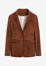 Golden Goose DB Robyn Suede Blazer Brown GWP02785P002658/T_GOLDE-55816
