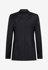 Givenchy Pinstripe Wool Blazer Blue BW30QW16UQ/T_GIV-499