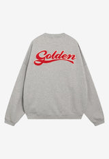 Golden Goose DB Journey Logo Sweatshirt Gray GUP02711P002637/T_GOLDE-60513