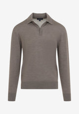 Lasca Ultra Fine Wool Polo Sweater