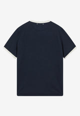 Golden Goose DB Vintage Signature Logo T-shirt Blue GMP02761P002624/T_GOLDE-83134
