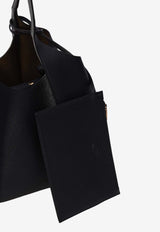 Tod's Small T Timeless Tote Bag in Hammered Leather Black XBWTSBA0200-Q8E-B999