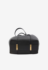 Tod's Small T Timeless Tote Bag in Hammered Leather Black XBWTSBA0200-Q8E-B999