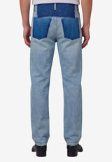 Maison Margiela Patchwork Straight-Leg Jeans Blue S50LA0247-S30561-988