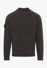 Fine-Gauge Polo Sweater