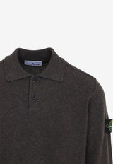 Fine-Gauge Polo Sweater