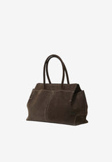 Tod's Suede Leather Top Handle Bag Brown XBWDBKA0300-P3A-S808