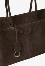 Tod's Suede Leather Top Handle Bag Brown XBWDBKA0300-P3A-S808