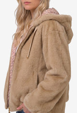 Herno Faux Fur Zip-Up Jacket Beige GI000318D-12739-1985