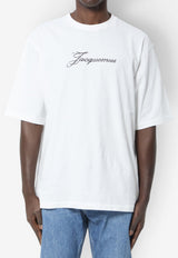 Jacquemus Printed Logo Crewneck T-shirt White TSM00639-AJ00289-100