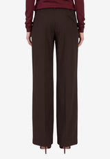 Federica Tosi Frescolana Wide-Leg Pants Brown 30804-308-69
