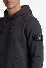 Stone Island Logo Patch Hooded Sweatshirt Gray L2S156100062-S0051-V0062
