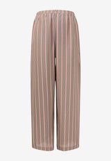 The Frankie Shop Straight-Leg Striped Pants Brown PAFS21923279BROWNMULTISTRIPE_BROWN_70332049