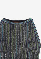 Lurex Striped Maxi Dress