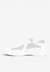 Leather and Mesh Low-Top Sneakers
