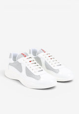 Leather and Mesh Low-Top Sneakers