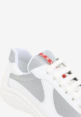 Leather and Mesh Low-Top Sneakers