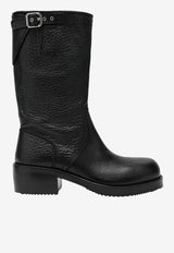 Dries Van Noten Leather Biker Boots Black 1317150503/T_DRVNO-900