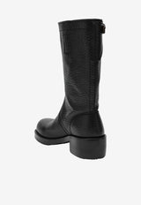 Dries Van Noten Leather Biker Boots Black 1317150503/T_DRVNO-900