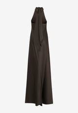 Chilton Halterneck Satin Maxi Dress