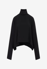 Jumbo Turtleneck Jersey Top