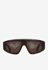 Alaïa Aviator Mask Sunglasses Brown AA4L0092S-001-780