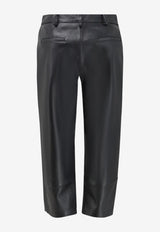 The Frankie Shop Lior Capri Leather Pants Black PAFS21789100BLACK_BLACK_70332338