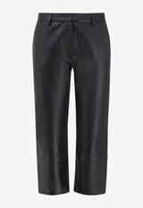 The Frankie Shop Lior Capri Leather Pants Black PAFS21789100BLACK_BLACK_70332338