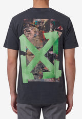 Off-White Bacco Arrow Skate Faded T-shirt Black OMAA120F26-JER01900-001