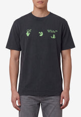 Off-White Bacco Arrow Skate Faded T-shirt Black OMAA120F26-JER01900-001