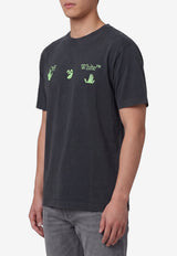 Off-White Bacco Arrow Skate Faded T-shirt Black OMAA120F26-JER01900-001