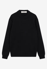 Golden Goose DB Distressed-Effect Sweater Midnight Blue GMP00839P000662/T_GOLDE-50486