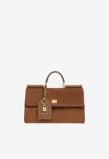 Dolce & Gabbana Medium My Sicily Suede Handbag Brown BB7782BO903/T_DOLCE-8Y121