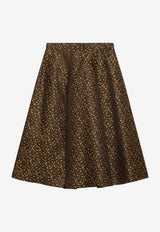Prada Floral Print A-line Midi Skirt Green P199IHOOO6258/T_PRADA-F0161