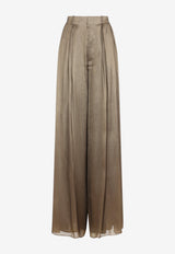 Greer Wide-Leg Metallic Pants