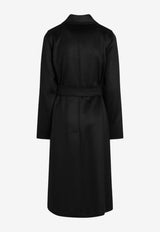 Max Mara Manuela Camel Hair Belted Coat Black MANUELAWO/T_MAXM-002