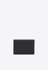 Triangle Logo Saffiano Leather Wallet