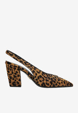 Prada 85 Leopard Print Slingback Pumps Brown 1I693OD085L8H/T_PRADA-F0151