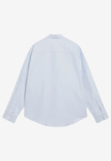 AMI PARIS Long-Sleeved Ami De Coeur Shirt Light Blue HSH822CO0031/T_AMI-450