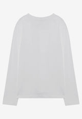 AMI PARIS Long-Sleeved Ami De Coeur T-shirt White BFUTS235U724/T_AMI-100