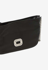 Roger Vivier Micro Pilgrim Nappa Leather Shoulder Bag Black RBWABDC0000-YDR-B999