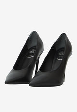 Roger Vivier Choc 100 Nappa Leather Pumps Black RVW83946690-91T-B999