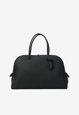 Jacquemus Grand Turismo Grained Leather Bowling Bag Black BAU00427-AC03A03-990