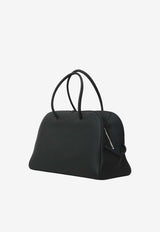 Jacquemus Grand Turismo Grained Leather Bowling Bag Black BAU00427-AC03A03-990