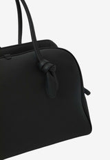 Jacquemus Grand Turismo Grained Leather Bowling Bag Black BAU00427-AC03A03-990