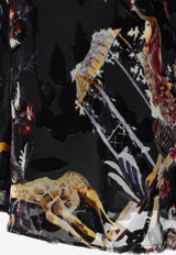 Printed Midi Skirt
