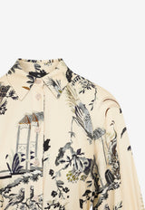 Printed Maxi Shirt Dress